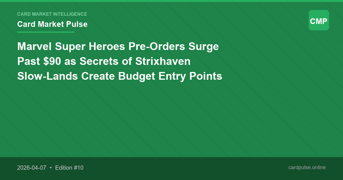 Marvel Super Heroes Pre-Orders Surge Past $90 as Secrets of Strixhaven Slow-Lands Create Budget Entry Points
