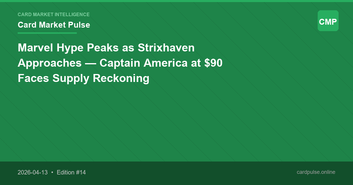 Marvel Hype Peaks as Strixhaven Approaches — Captain America at $90 Faces Supply Reckoning
